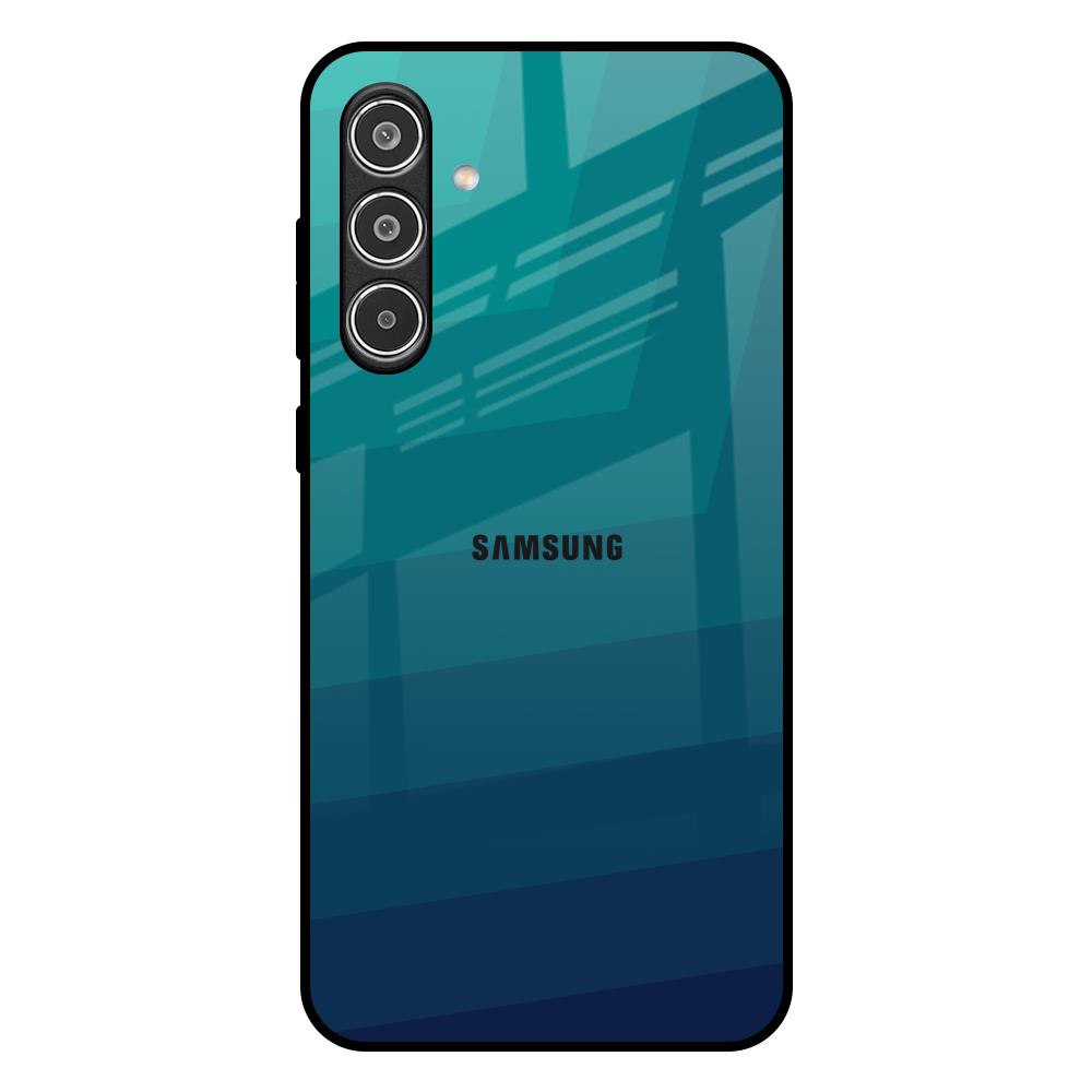 Green Triangle Pattern Samsung Galaxy A36 5G Glass Back Cover Online