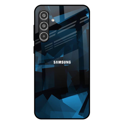 Polygonal Blue Box Samsung Galaxy A36 5G Glass Back Cover Online