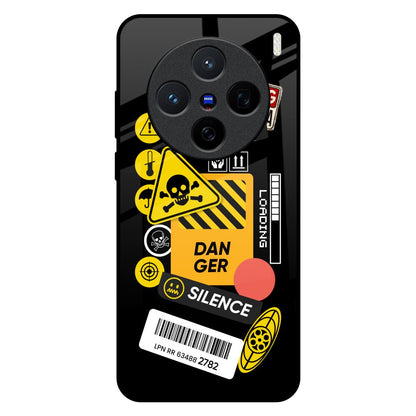 Danger Signs Vivo X200 5G Glass Back Cover Online
