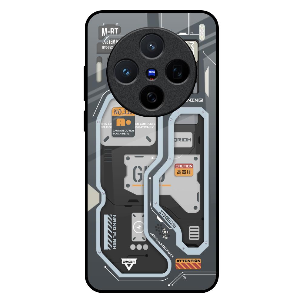 Retro Futuristic Vivo X200 5G Glass Back Cover Online