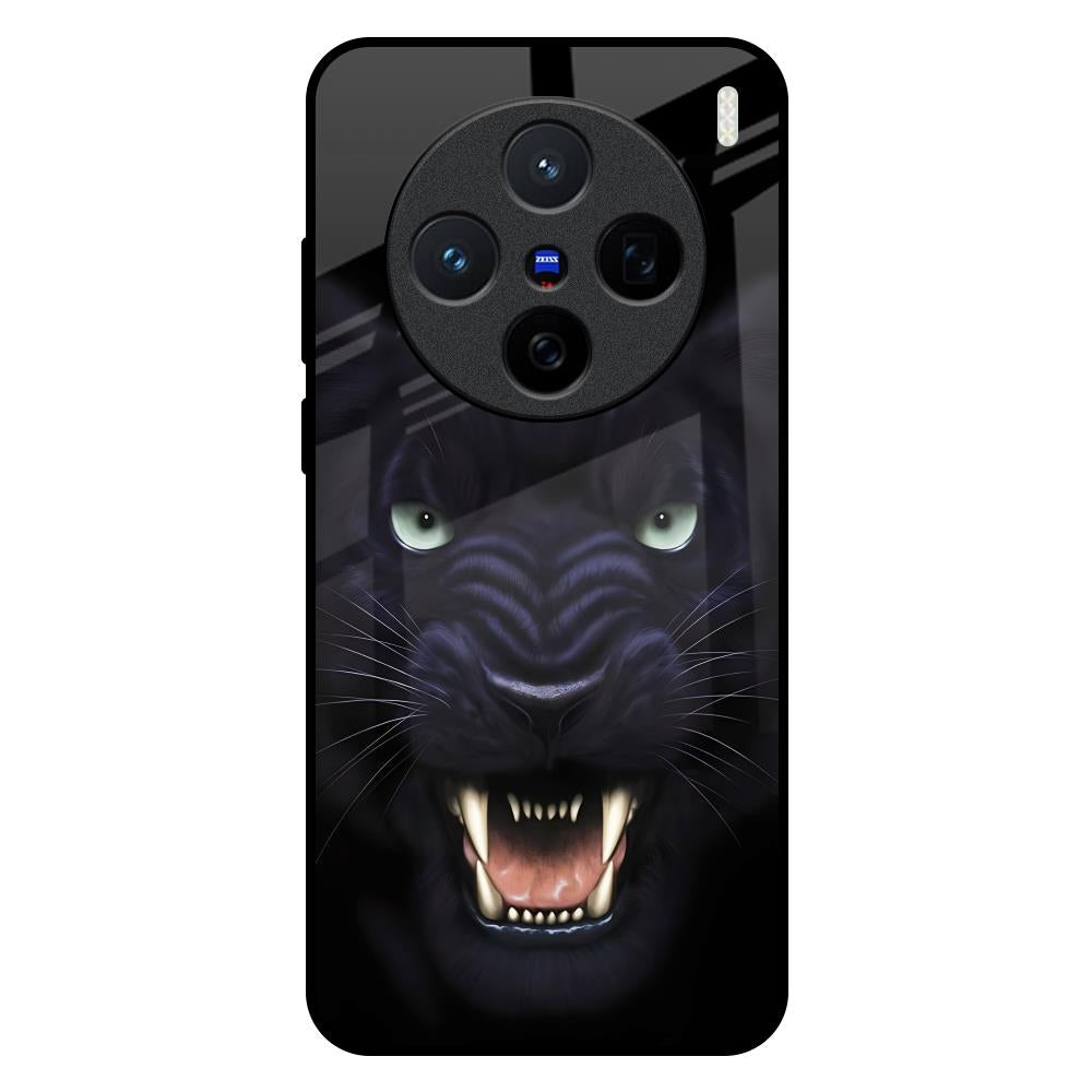 Angry Black Tiger Vivo X200 5G Glass Back Cover Online