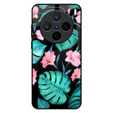 Tropical Leaves & Pink Flowers Vivo X200 5G Glass Back Cover Online