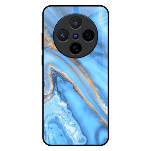 Vibrant Blue Marble Vivo X200 5G Glass Back Cover Online