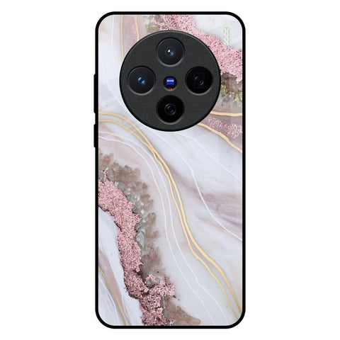 Pink & Gold Gllitter Marble Vivo X200 5G Glass Back Cover Online