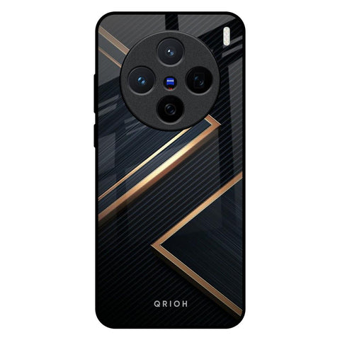 Sleek Golden & Navy Vivo X200 5G Glass Back Cover Online