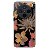 Lines Pattern Flowers Vivo X200 5G Glass Back Cover Online