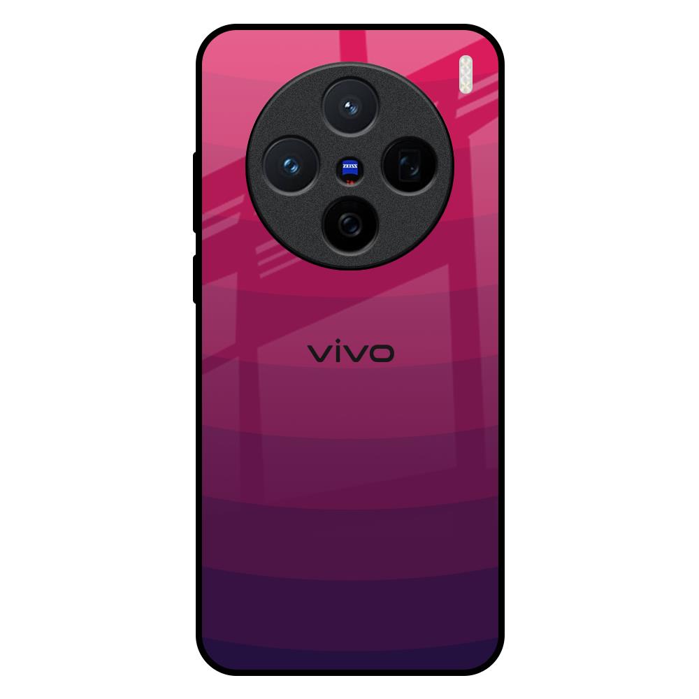 Wavy Pink Pattern Vivo X200 5G Glass Back Cover Online