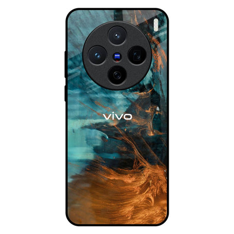 Golden Splash Vivo X200 5G Glass Back Cover Online