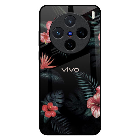 Tropical Art Flower Vivo X200 5G Glass Back Cover Online