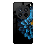 Half Blue Flower Vivo X200 Pro 5G Glass Back Cover Online