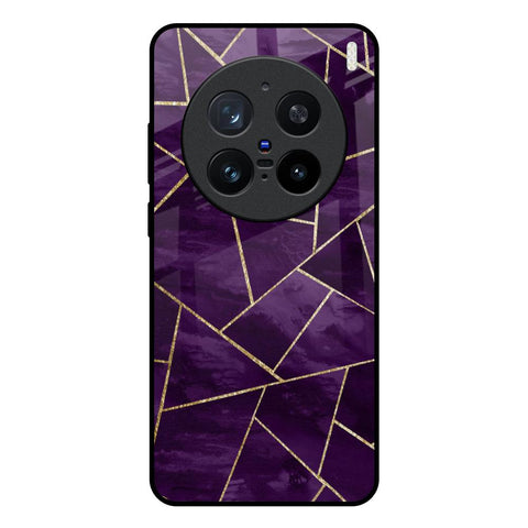 Geometric Purple Vivo X200 Pro 5G Glass Back Cover Online