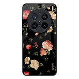 Black Spring Floral Vivo X200 Pro 5G Glass Back Cover Online
