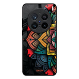 Retro Gorgeous Flower Vivo X200 Pro 5G Glass Back Cover Online