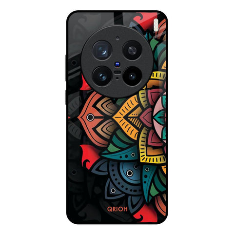 Retro Gorgeous Flower Vivo X200 Pro 5G Glass Back Cover Online