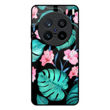 Tropical Leaves & Pink Flowers Vivo X200 Pro 5G Glass Back Cover Online