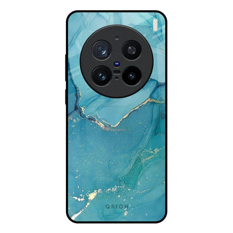 Blue Golden Glitter Vivo X200 Pro 5G Glass Back Cover Online