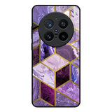 Purple Rhombus Marble Vivo X200 Pro 5G Glass Back Cover Online