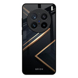 Sleek Golden & Navy Vivo X200 Pro 5G Glass Back Cover Online