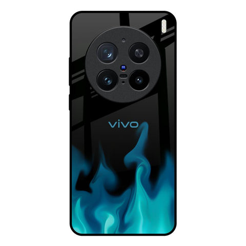 Teal Flames Vivo X200 Pro 5G Glass Back Cover Online