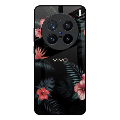 Tropical Art Flower Vivo X200 Pro 5G Glass Back Cover Online