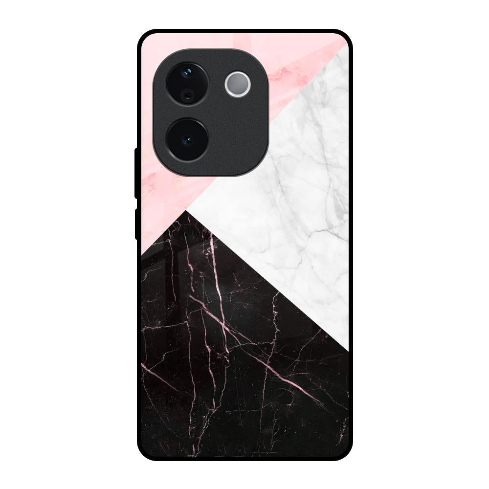 Marble Collage Art Vivo T3 Pro 5G Glass Back Cover Online