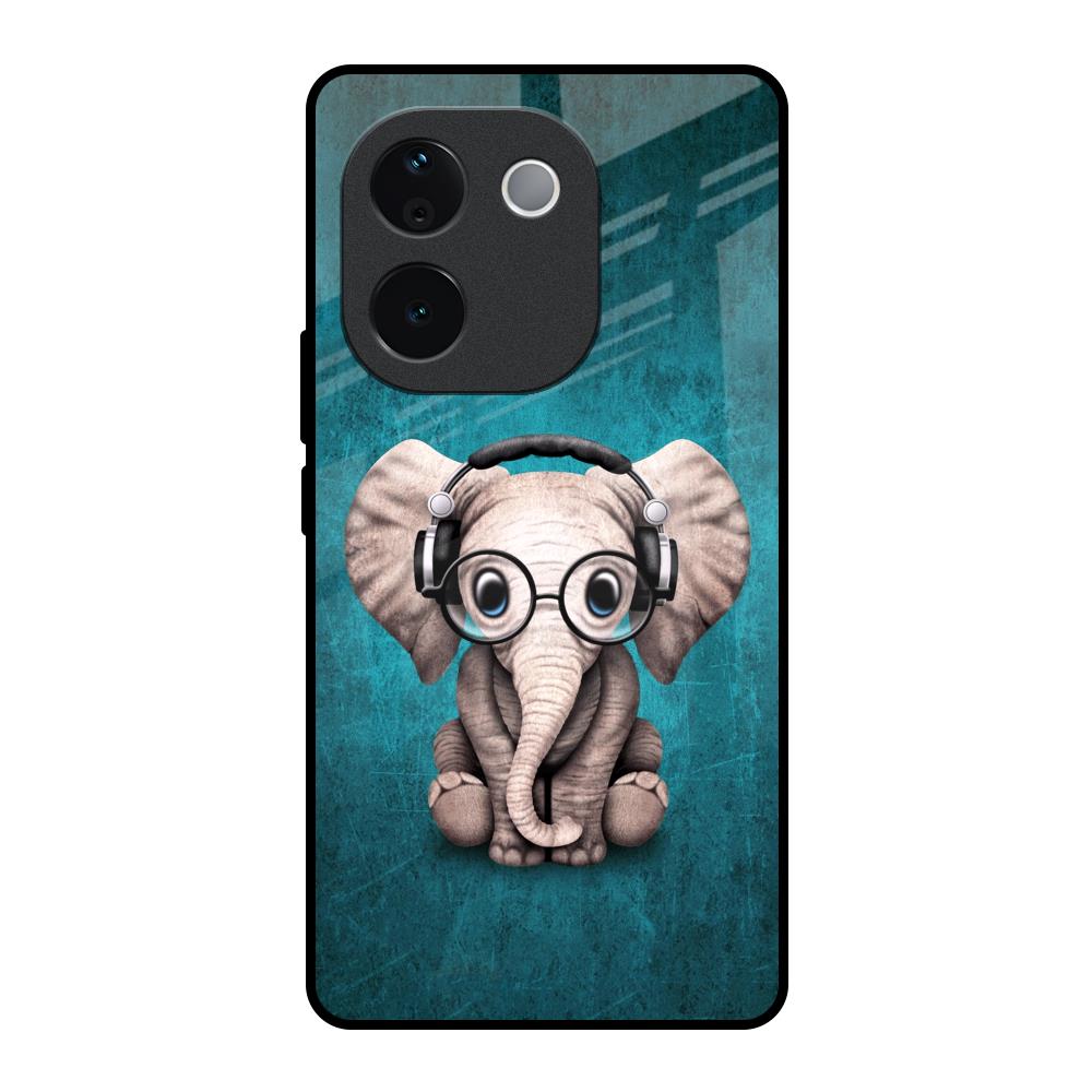 Adorable Baby Elephant Vivo T3 Pro 5G Glass Back Cover Online
