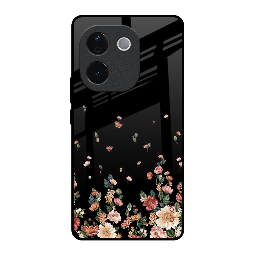 Floating Floral Print Vivo T3 Pro 5G Glass Back Cover Online
