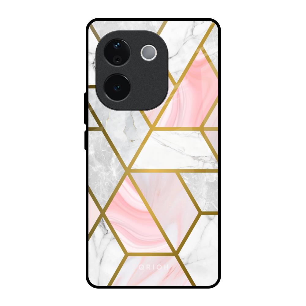 Geometrical Marble Vivo T3 Pro 5G Glass Back Cover Online