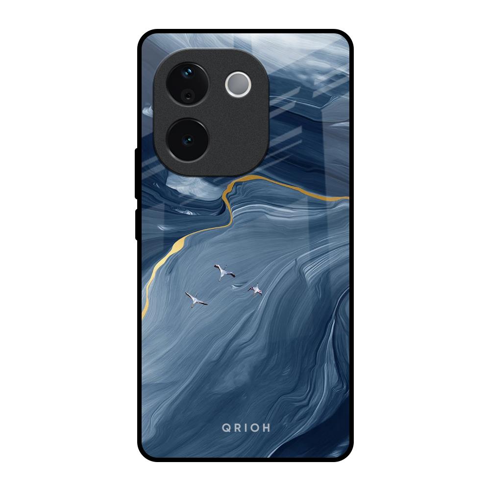 Deep Ocean Marble Vivo T3 Pro 5G Glass Back Cover Online