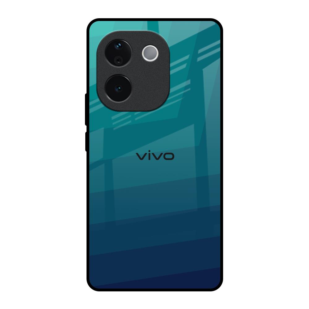 Green Triangle Pattern Vivo T3 Pro 5G Glass Back Cover Online