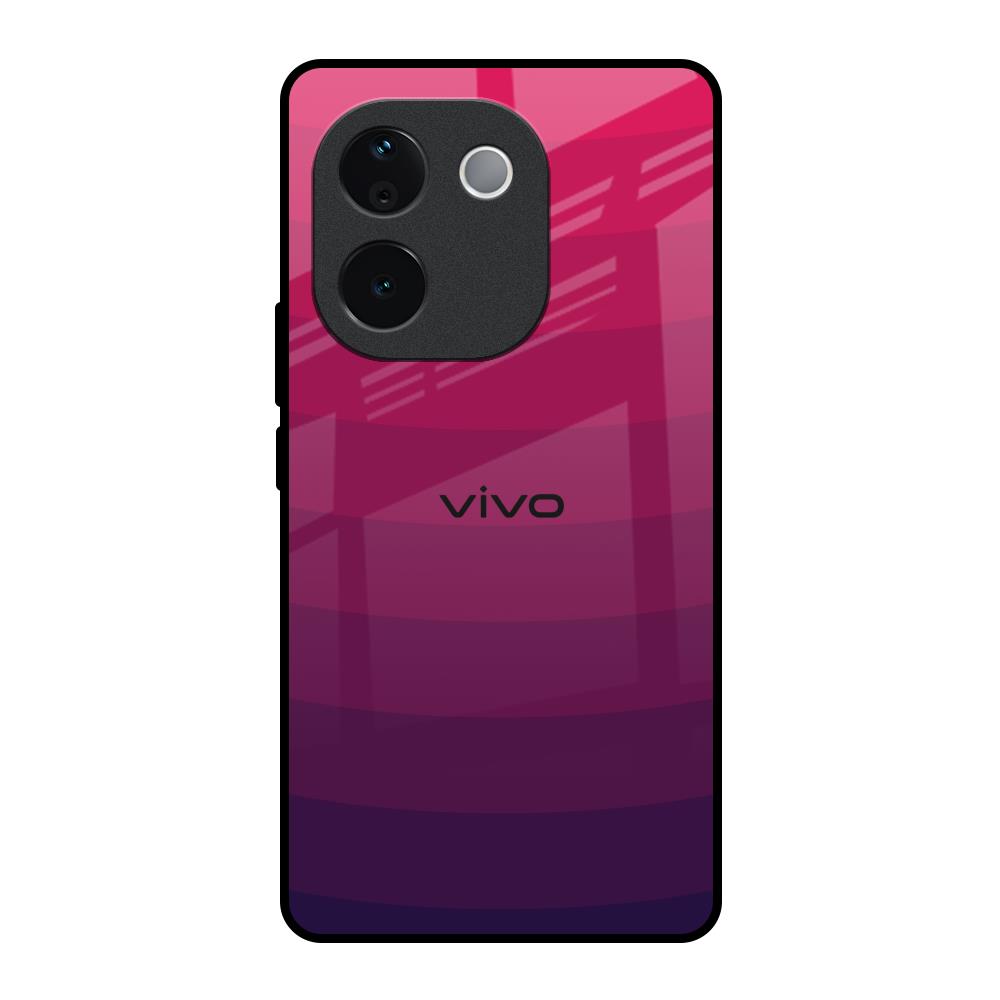 Wavy Pink Pattern Vivo T3 Pro 5G Glass Back Cover Online