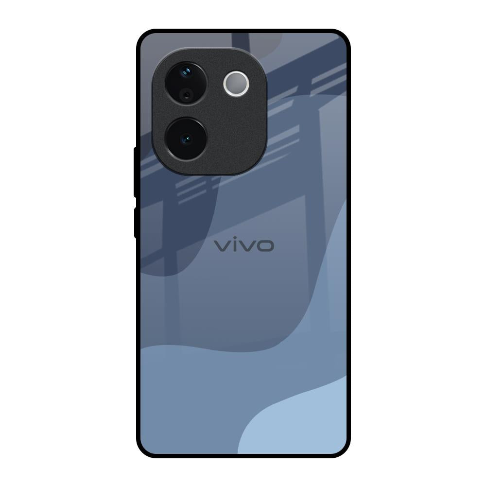 Navy Blue Ombre Vivo T3 Pro 5G Glass Back Cover Online