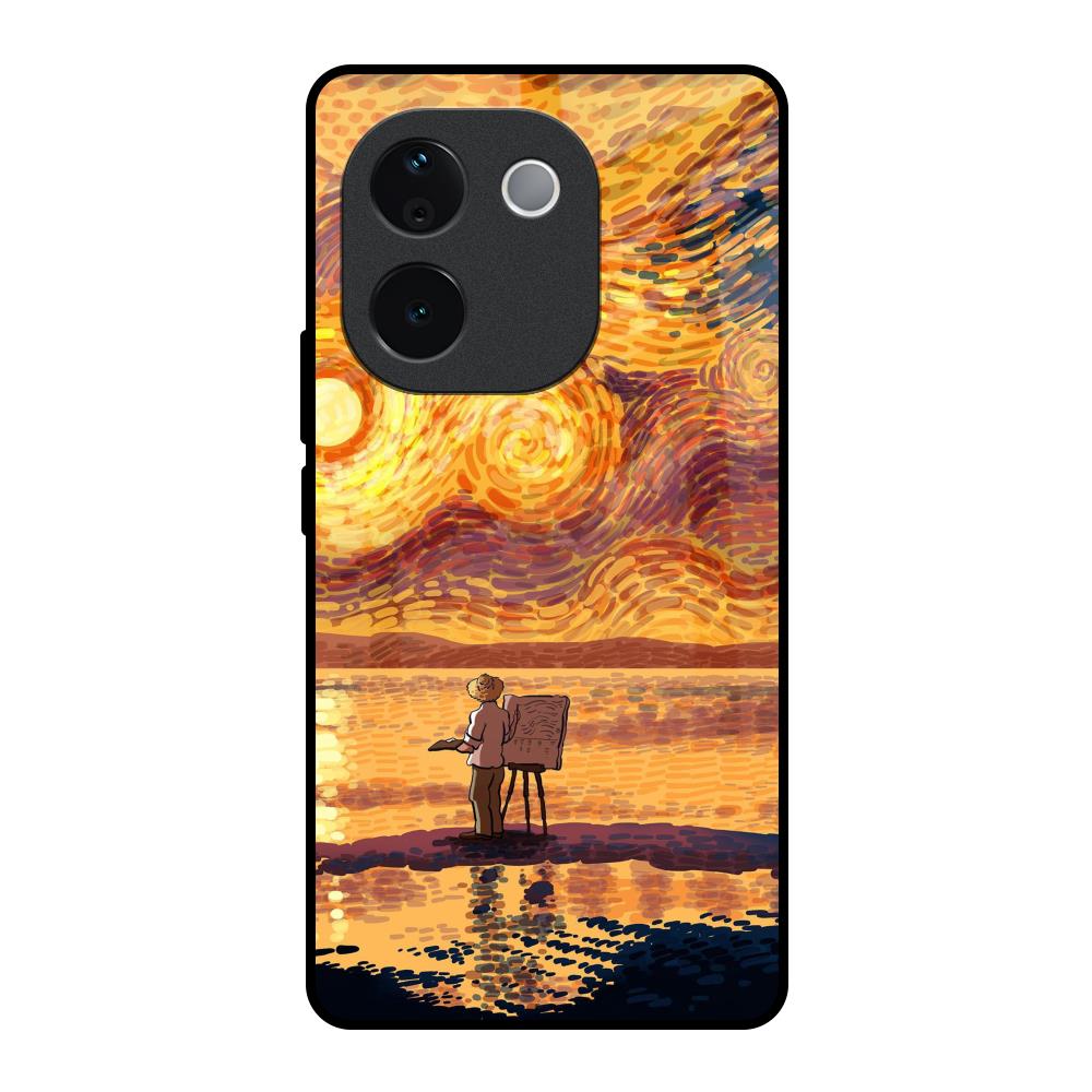 Sunset Vincent IQOO Z9s Pro 5G Glass Back Cover Online
