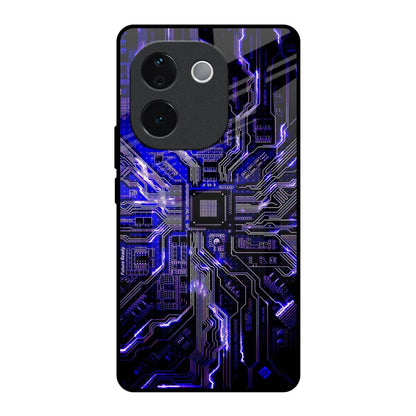Techno Color Pattern IQOO Z9s Pro 5G Glass Back Cover Online