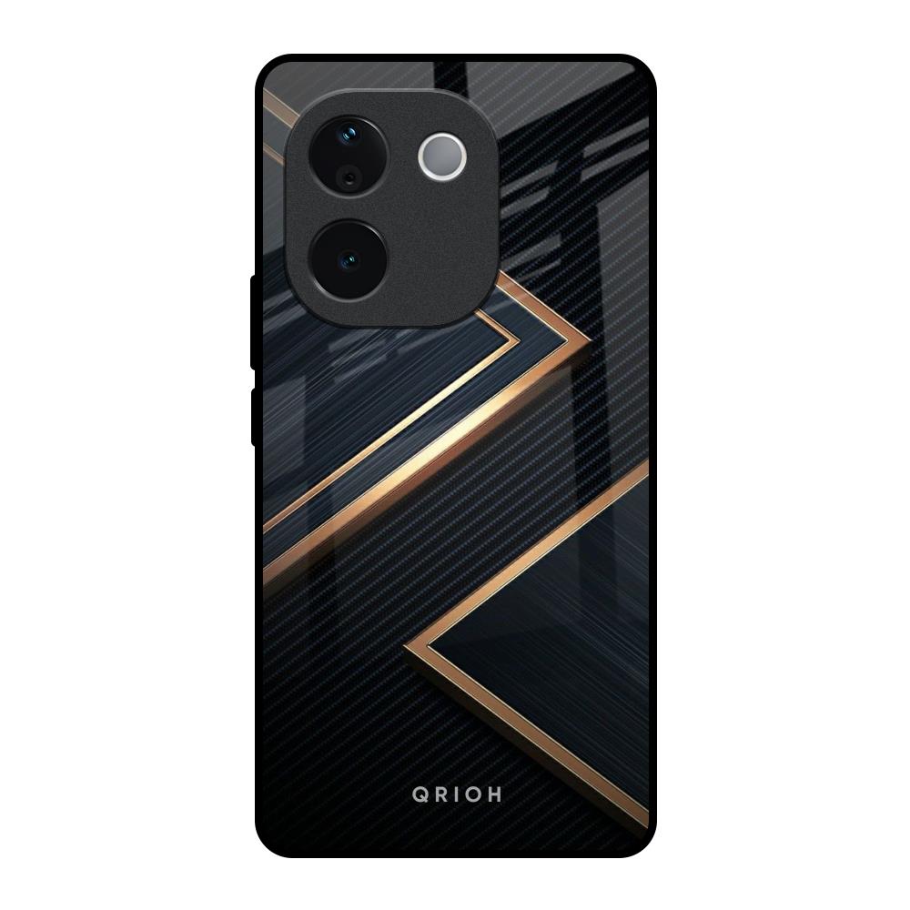Sleek Golden & Navy IQOO Z9s Pro 5G Glass Back Cover Online