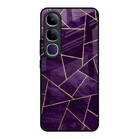Geometric Purple Vivo Y300 5G Glass Back Cover Online