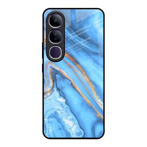 Vibrant Blue Marble Vivo Y300 5G Glass Back Cover Online