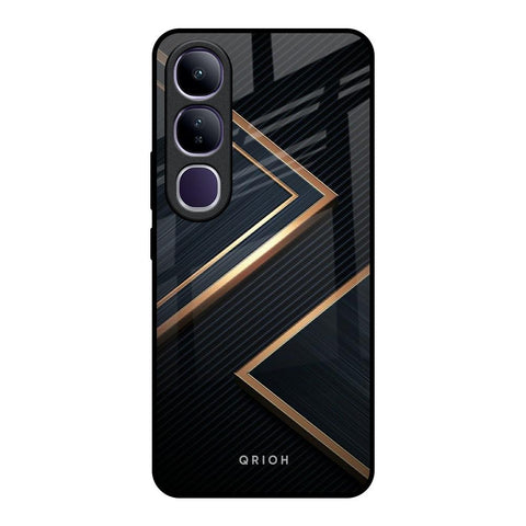 Sleek Golden & Navy Vivo Y300 5G Glass Back Cover Online