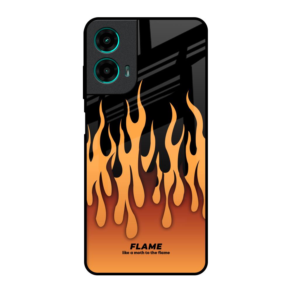 Fire Flame Motorola G35 5G Glass Back Cover Online