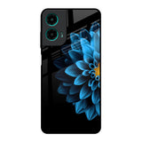 Half Blue Flower Motorola G35 5G Glass Back Cover Online