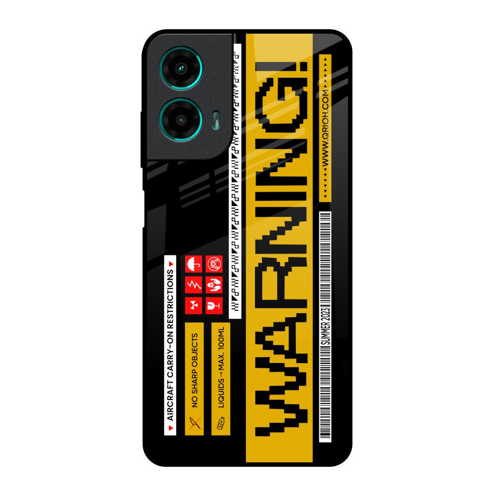 Aircraft Warning Motorola G35 5G Glass Back Cover Online