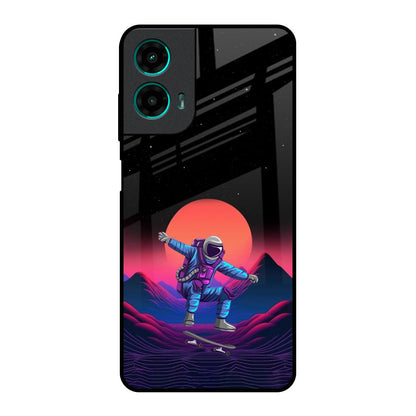 Retro Astronaut Motorola G35 5G Glass Back Cover Online