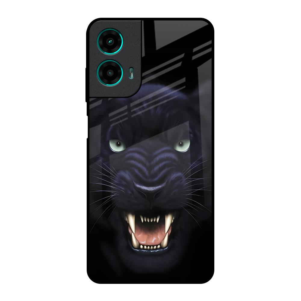 Angry Black Tiger Motorola G35 5G Glass Back Cover Online