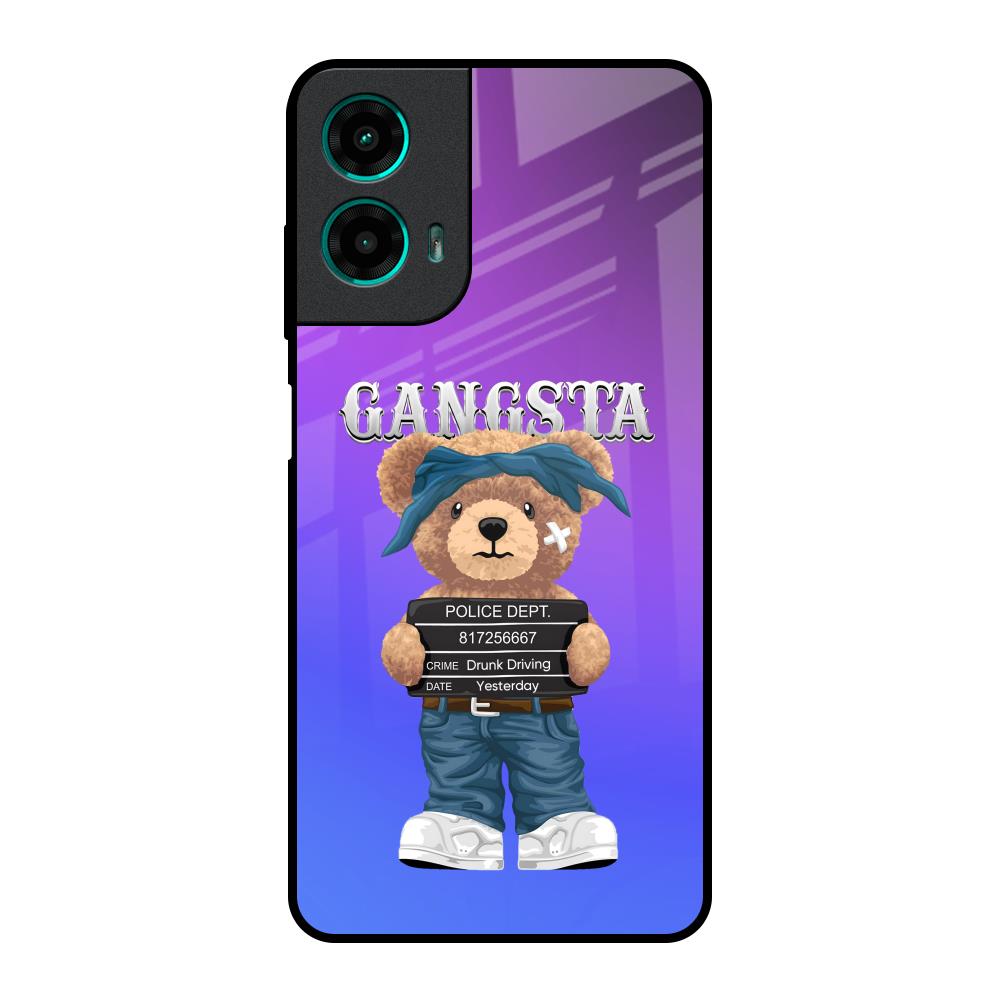 Gangsta Bear Motorola G35 5G Glass Back Cover Online