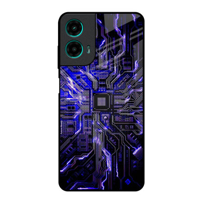 Techno Color Pattern Motorola G35 5G Glass Back Cover Online