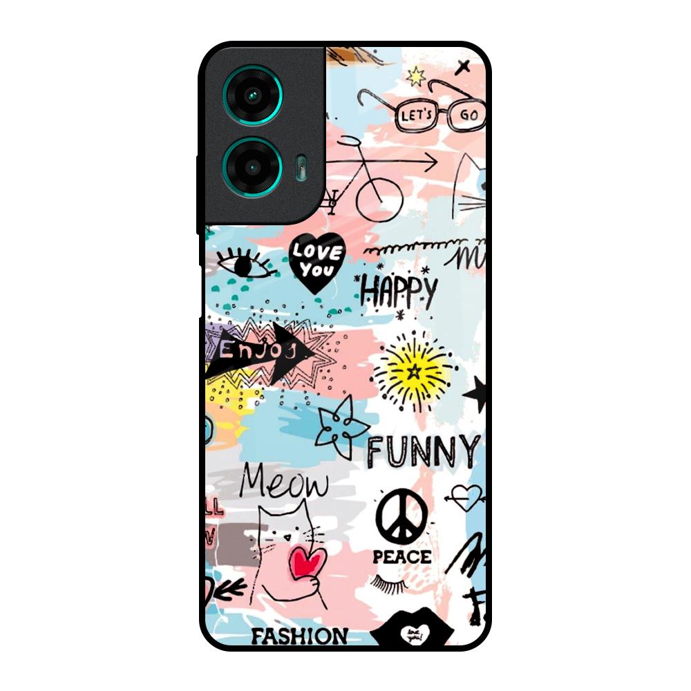Just For You Motorola G35 5G Glass Back Cover Online