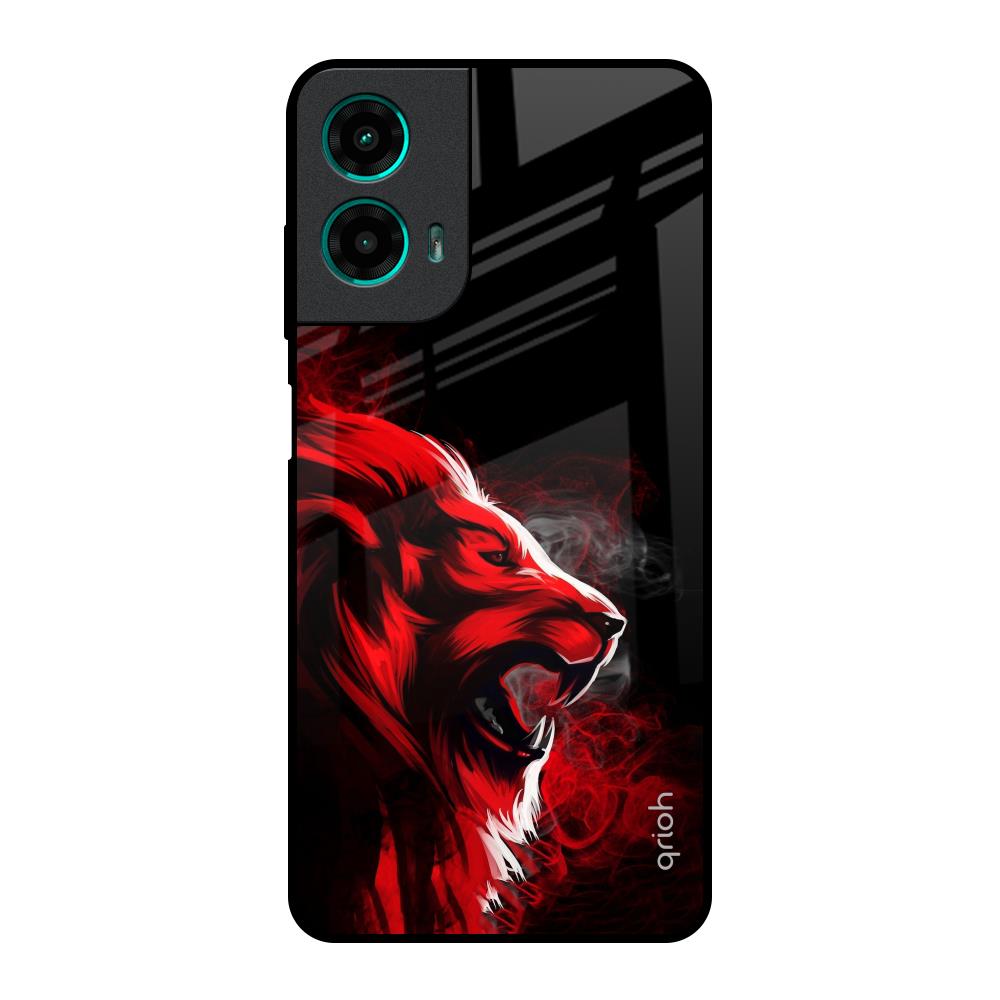 Red Angry Lion Motorola G35 5G Glass Back Cover Online