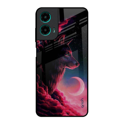 Moon Wolf Motorola G35 5G Glass Back Cover Online