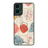 Abstract Faces Motorola G35 5G Glass Back Cover Online