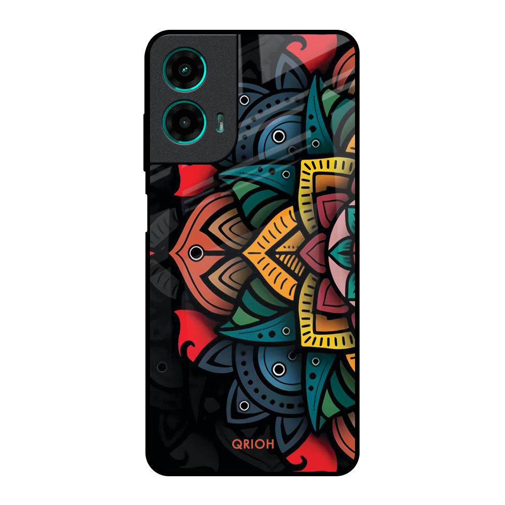Retro Gorgeous Flower Motorola G35 5G Glass Back Cover Online